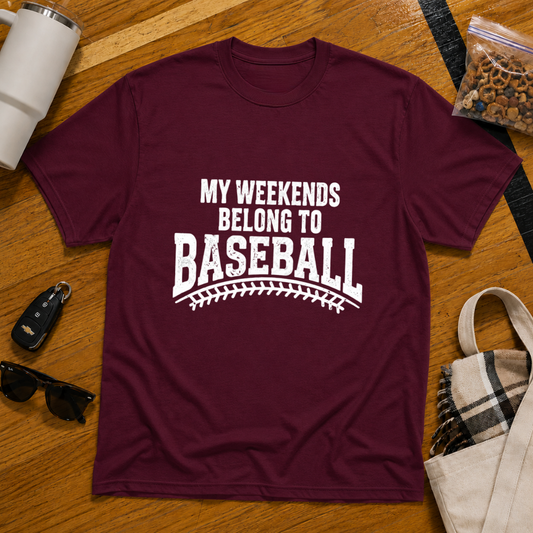 My Weekends Belong To Baseball Tee