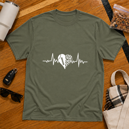 Football Heartbeat Tee