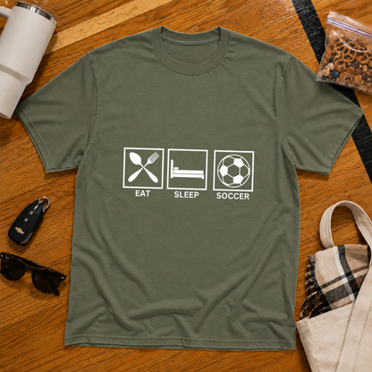 Eat Sleep Soccer Tee