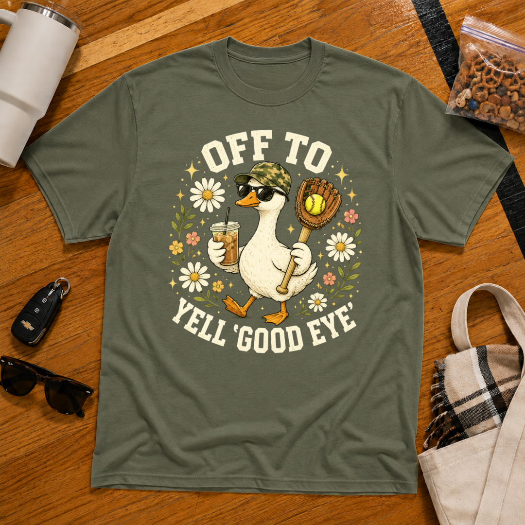 Off To Yell Good Eye Softball Tee