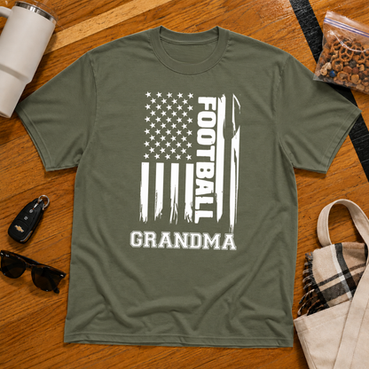 Football Grandma Flag Tee