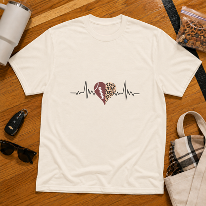 Football Heartbeat Tee