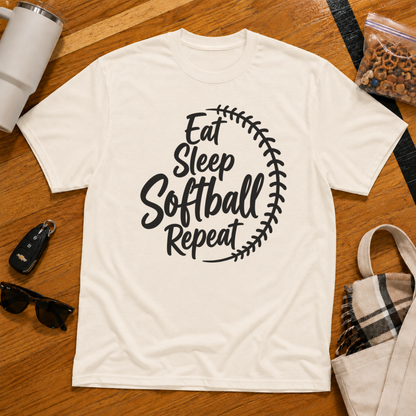 Eat Sleep Softball Repeat