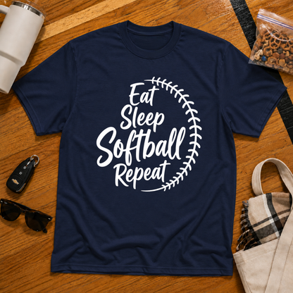 Eat Sleep Softball Repeat