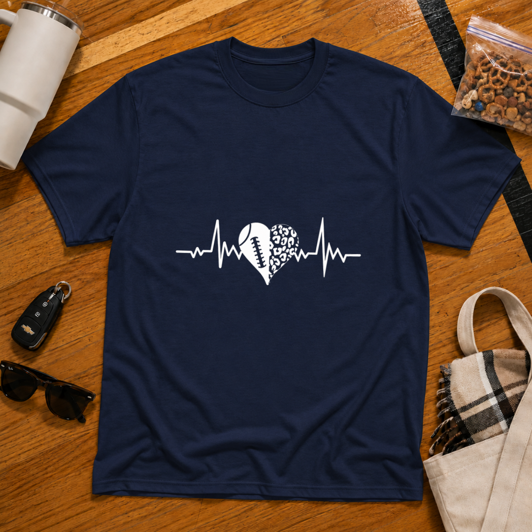 Football Heartbeat Tee
