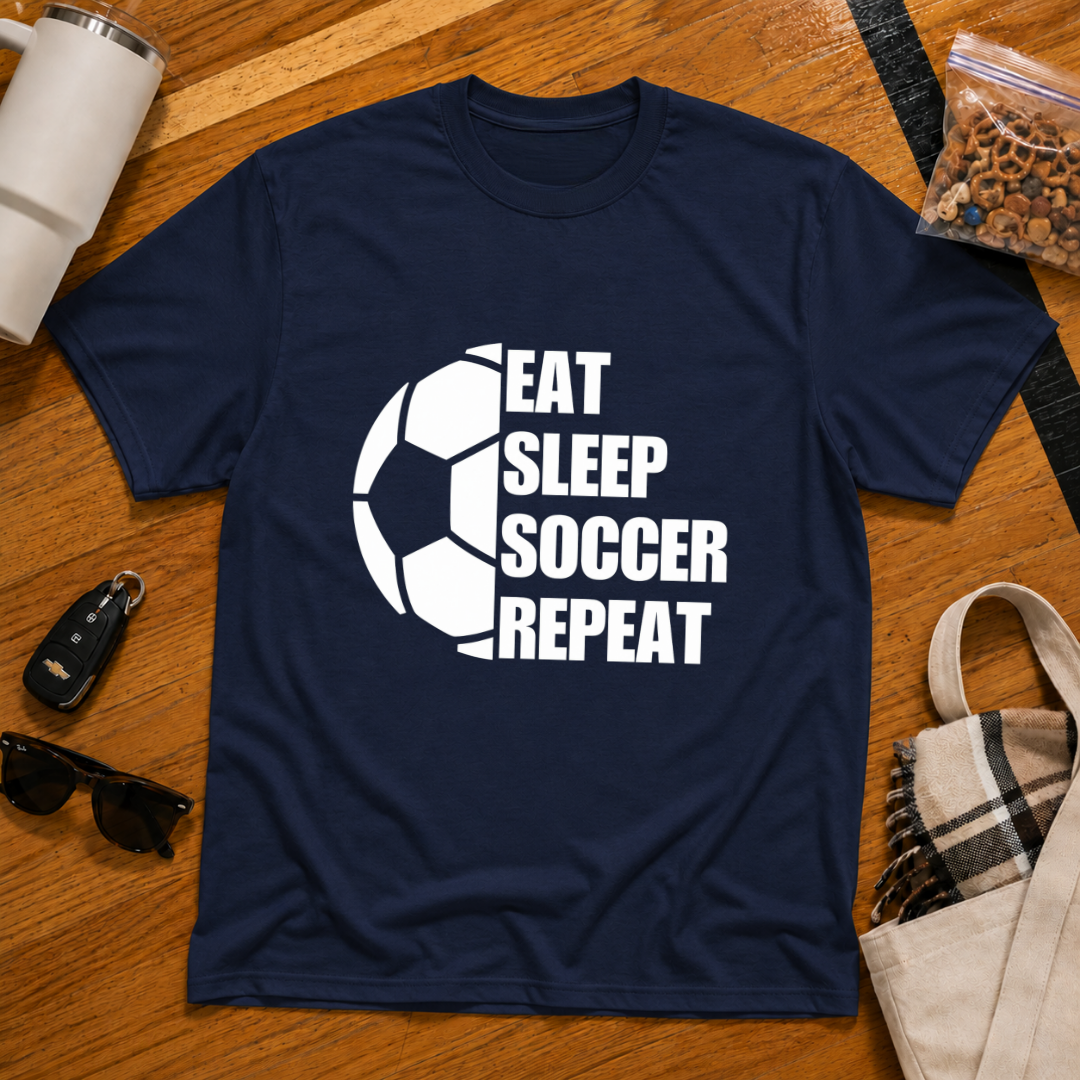 Eat Sleep Soccer Repeat Tee