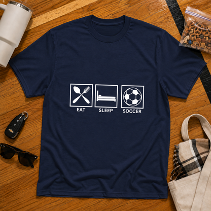 Eat Sleep Soccer Tee