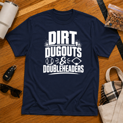 Dirt Dugouts and Doubleheaders Tee