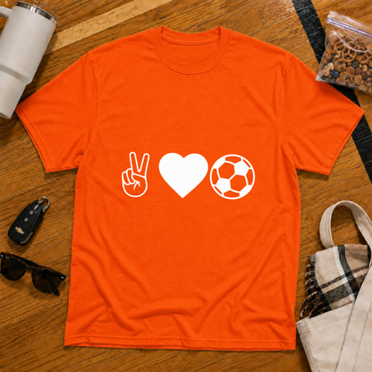 Peace Love Soccer Tee