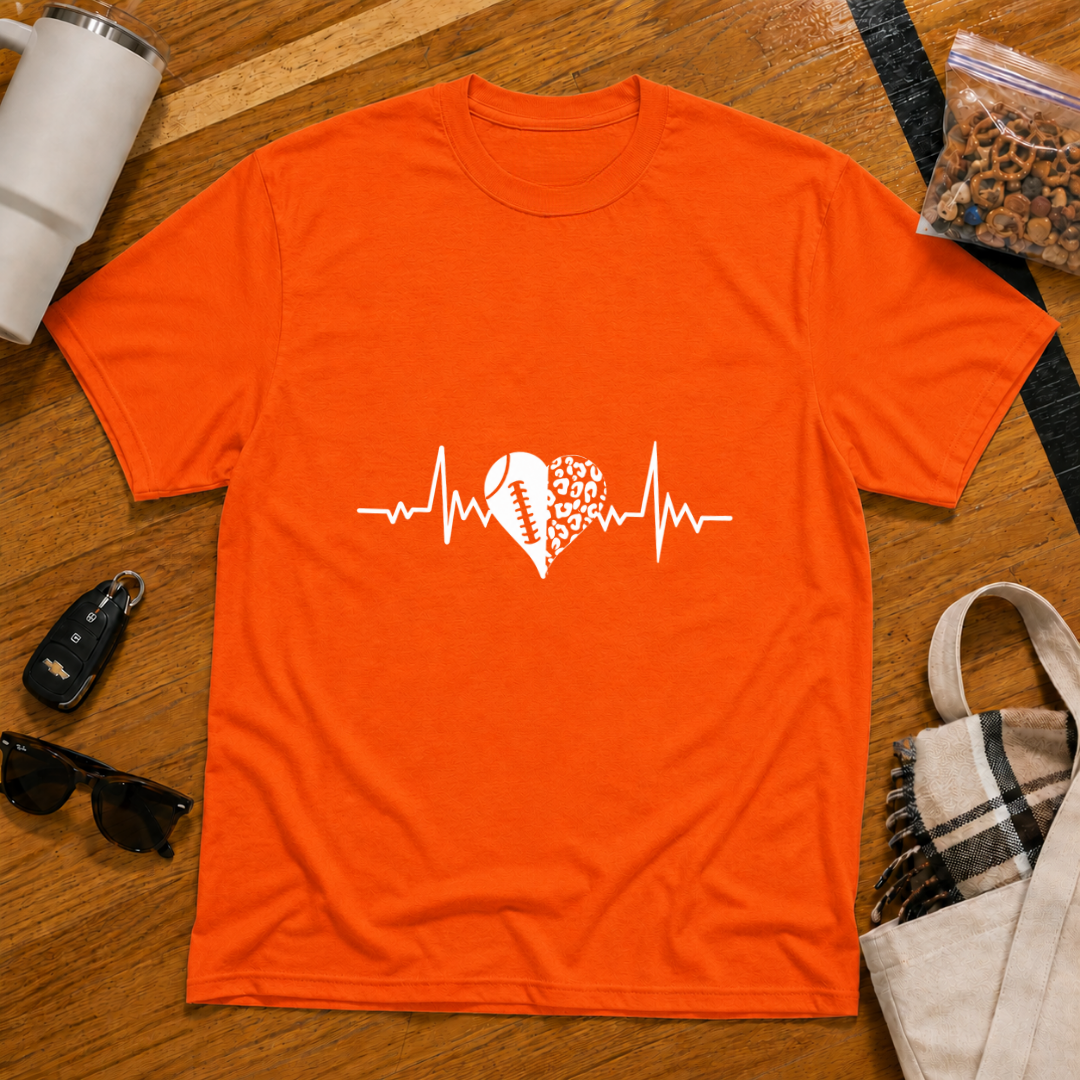 Football Heartbeat Tee