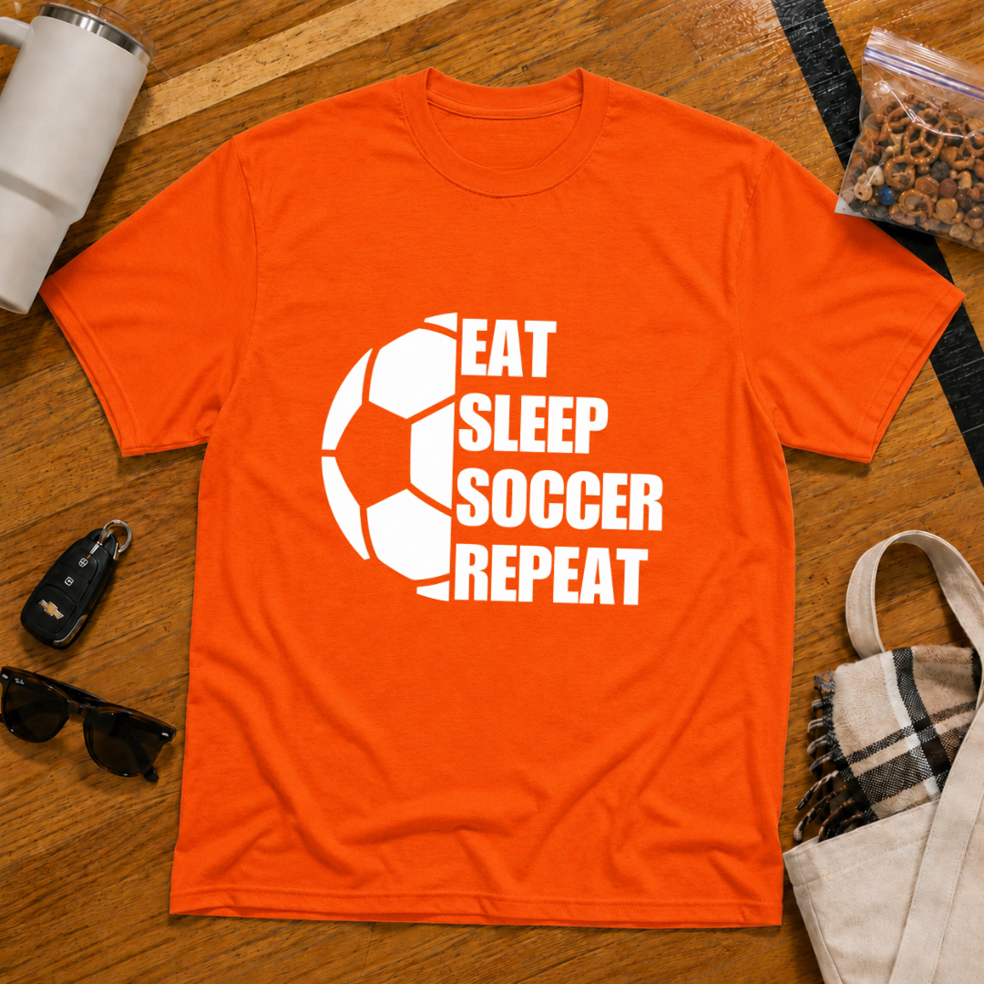 Eat Sleep Soccer Repeat Tee