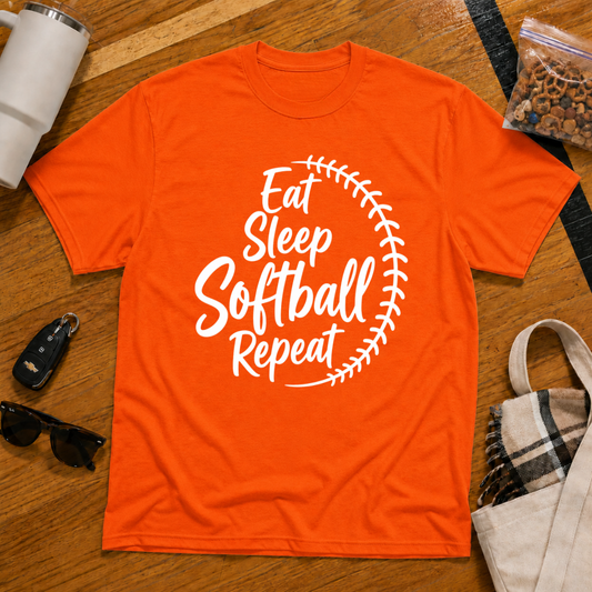 Eat Sleep Softball Repeat