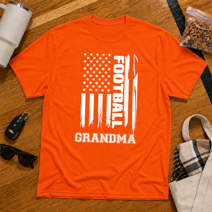Football Grandma Flag Tee