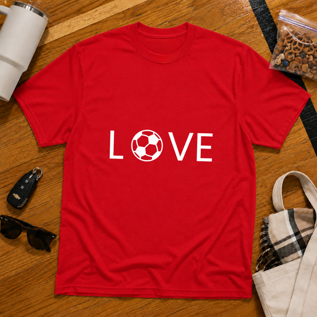 Love Soccer Flat Tee