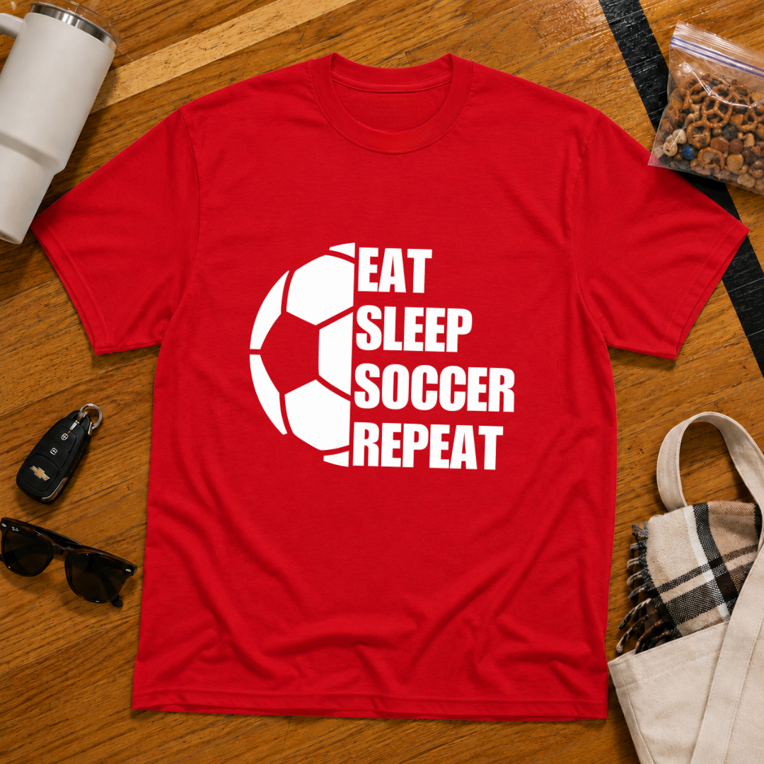 Eat Sleep Soccer Repeat Tee