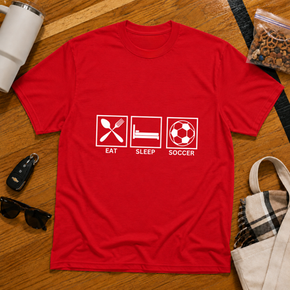 Eat Sleep Soccer Tee