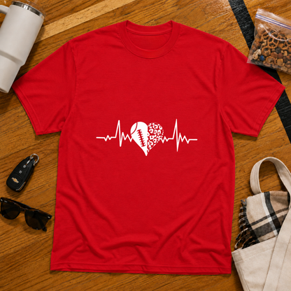 Football Heartbeat Tee