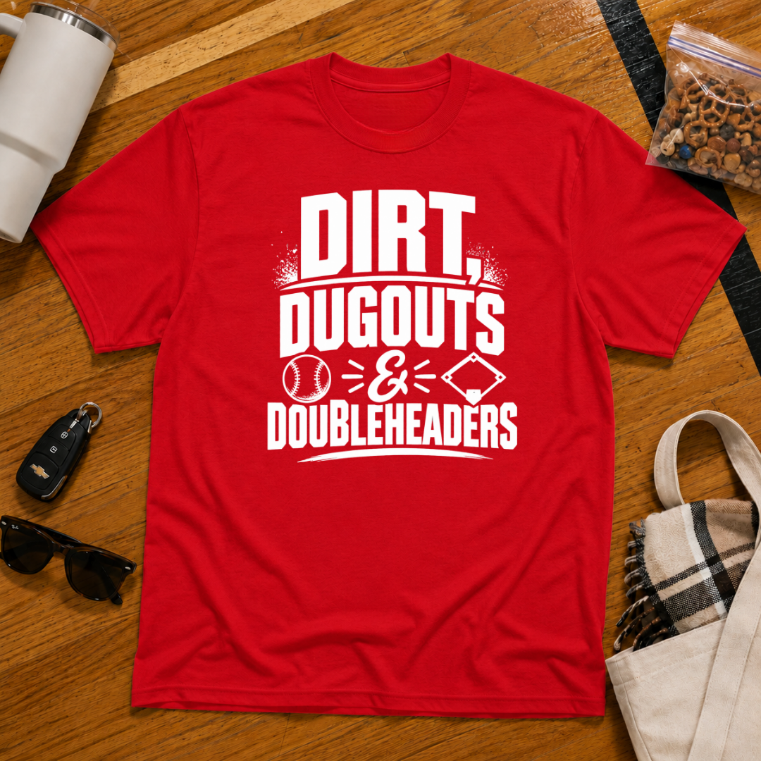 Dirt Dugouts and Doubleheaders Tee