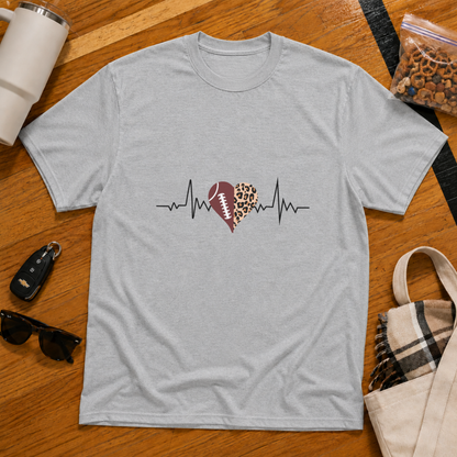 Football Heartbeat Tee