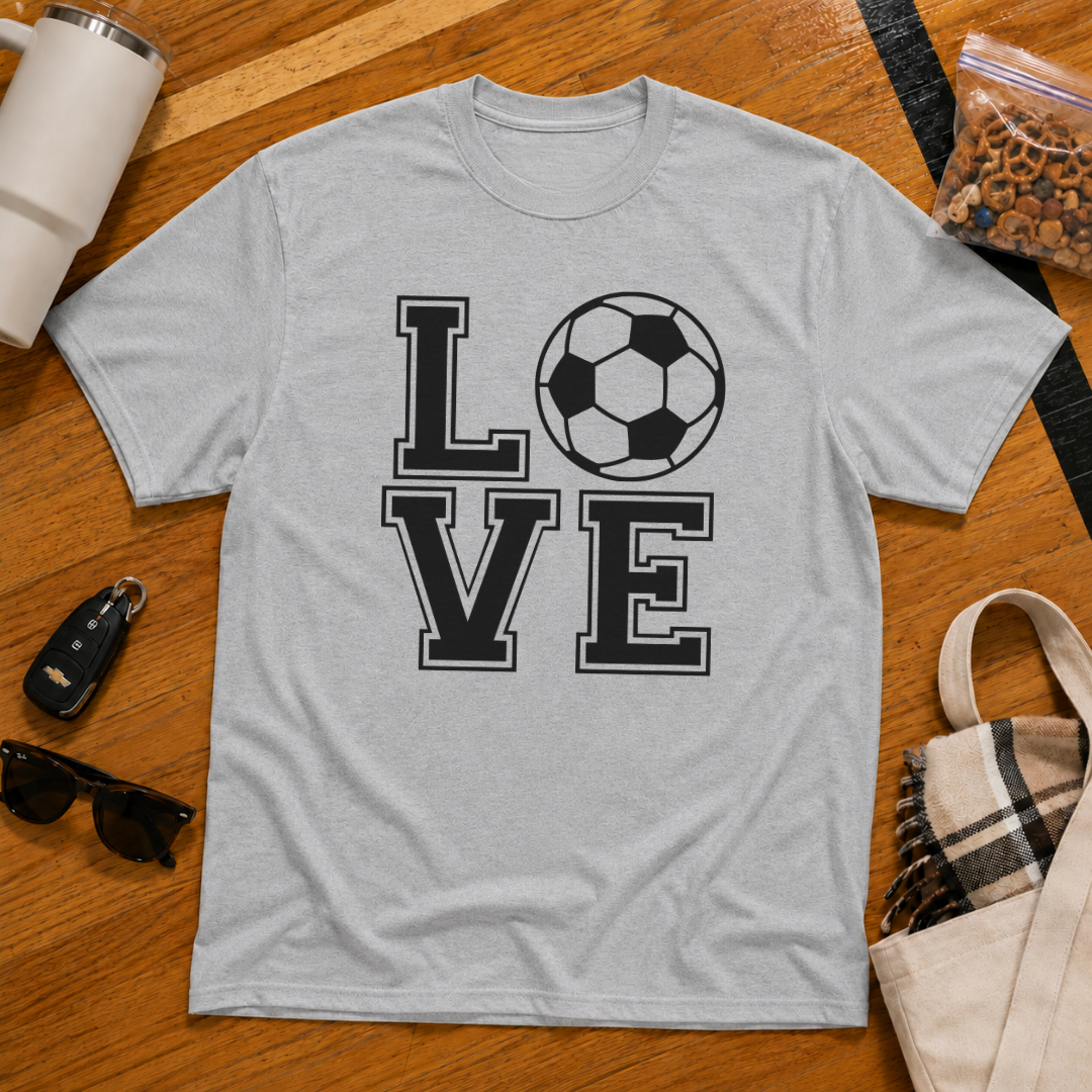 Love Soccer Stack Tee