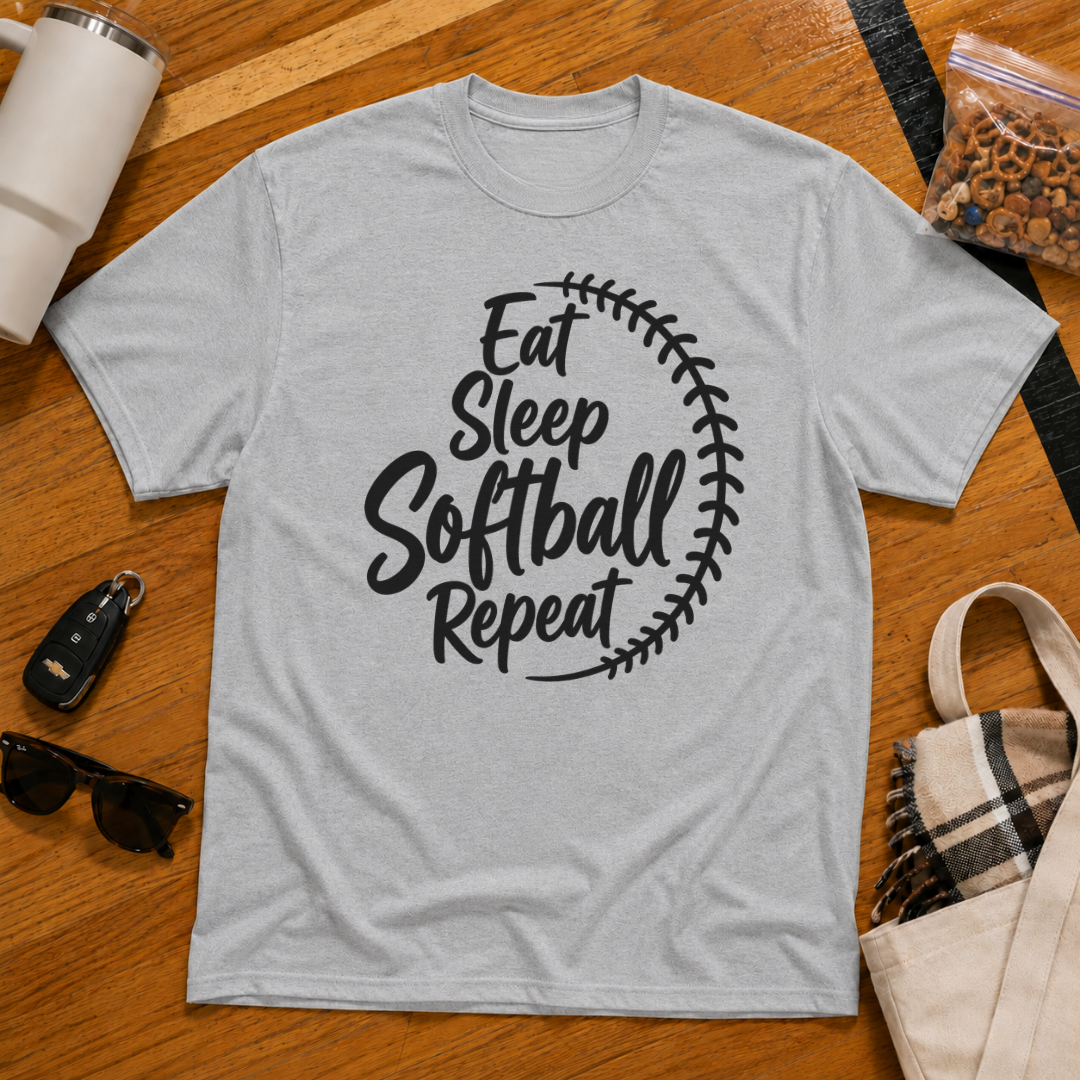 Eat Sleep Softball Repeat