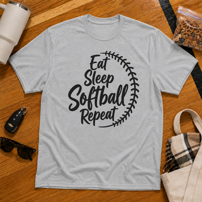 Eat Sleep Softball Repeat