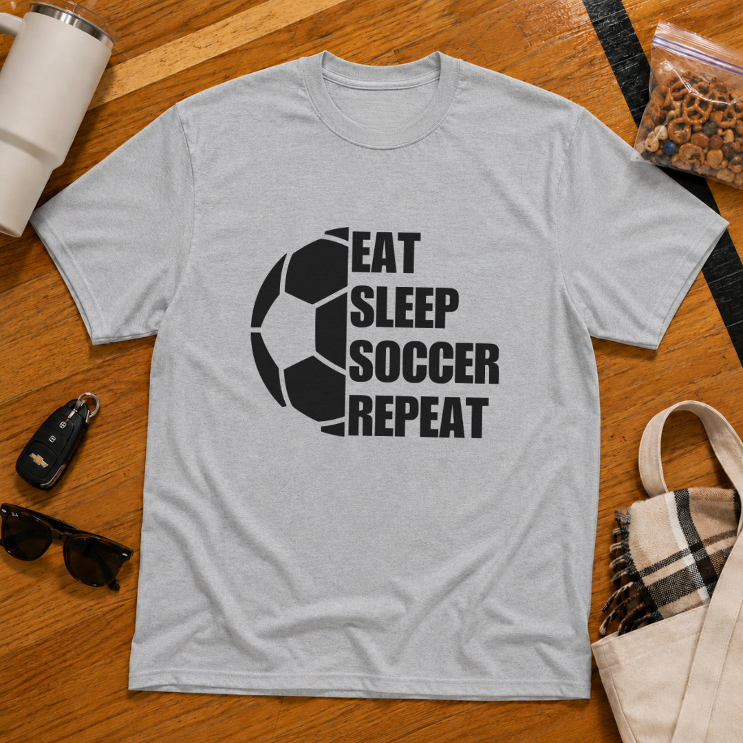 Eat Sleep Soccer Repeat Tee
