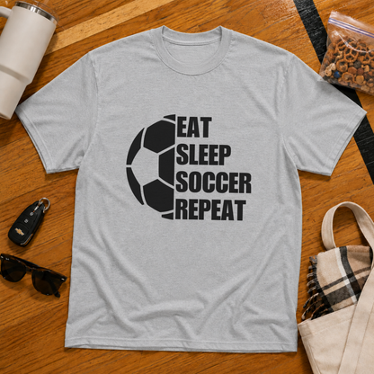 Eat Sleep Soccer Repeat Tee