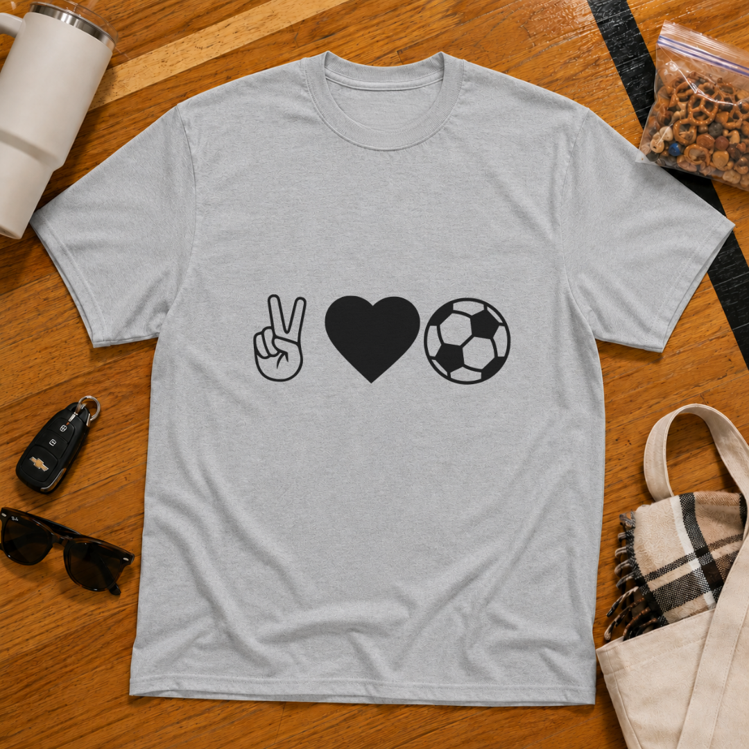 Peace Love Soccer Tee