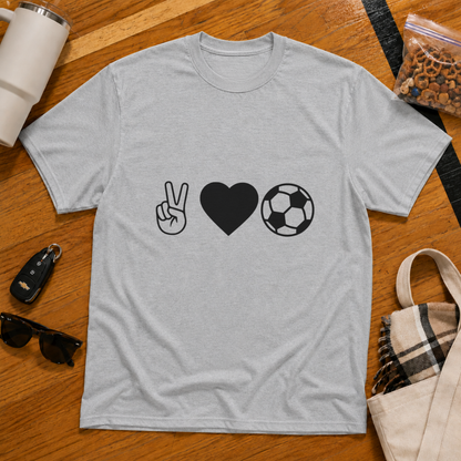 Peace Love Soccer Tee