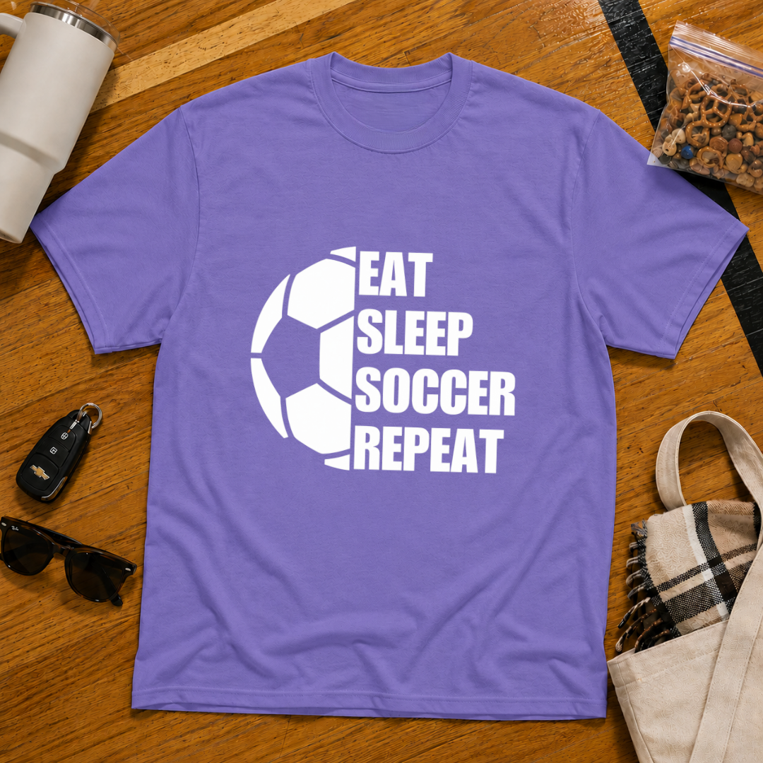 Eat Sleep Soccer Repeat Tee