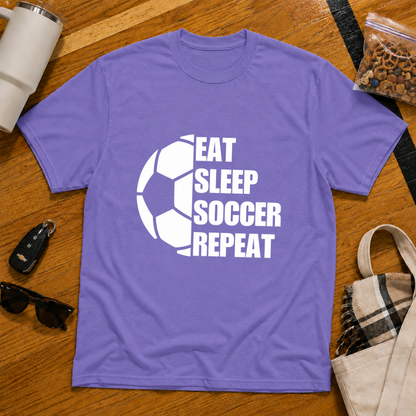 Eat Sleep Soccer Repeat Tee