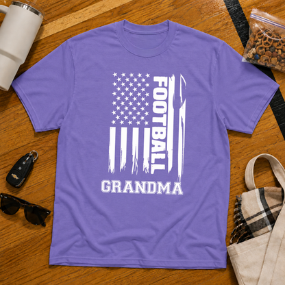 Football Grandma Flag Tee