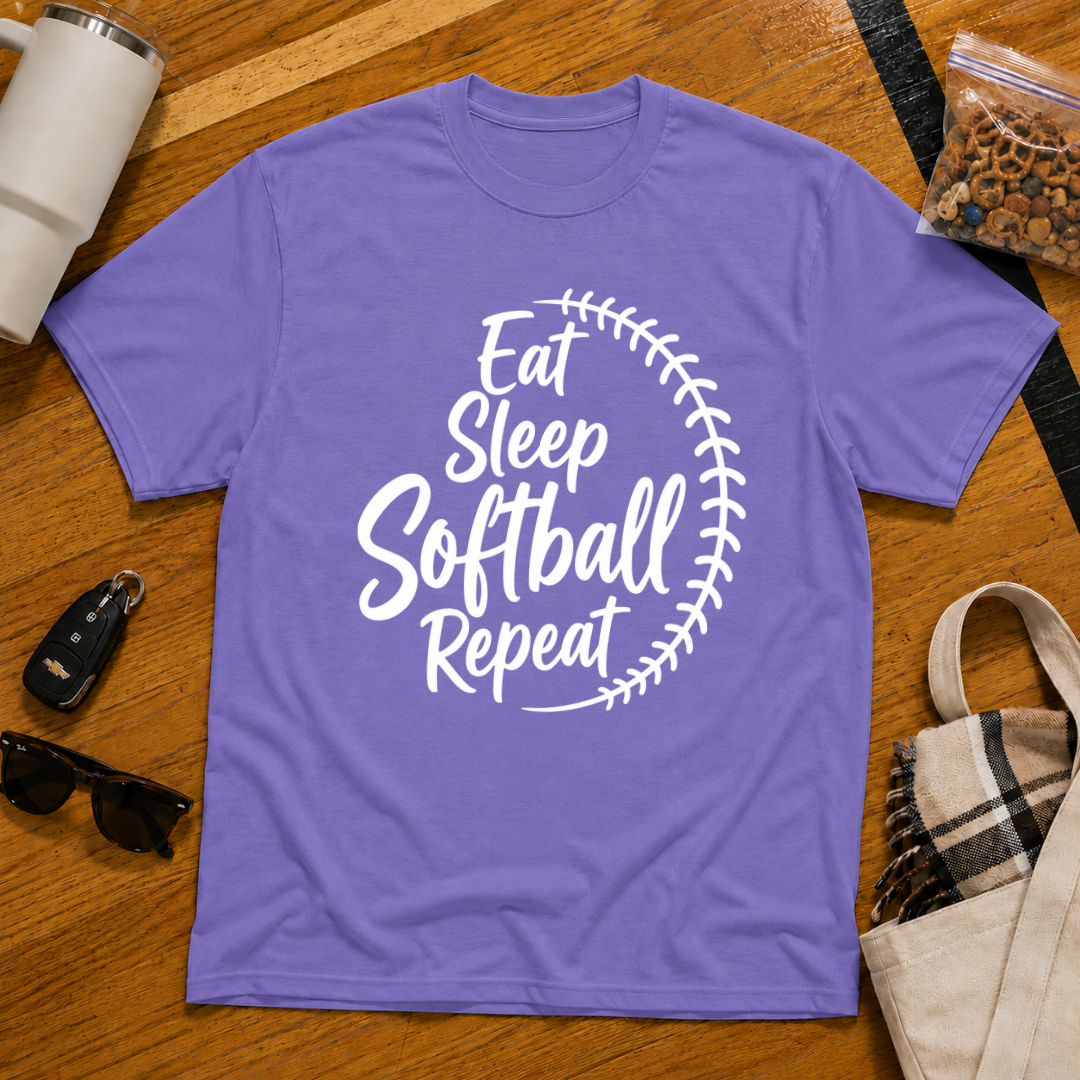 Eat Sleep Softball Repeat