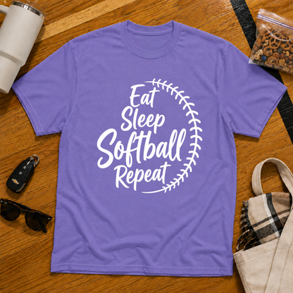 Eat Sleep Softball Repeat