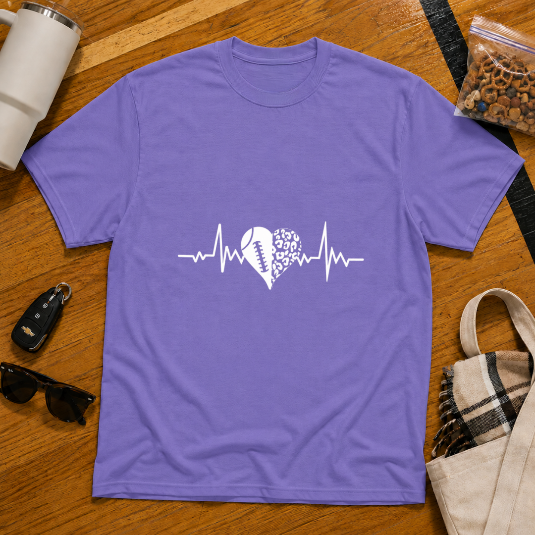 Football Heartbeat Tee