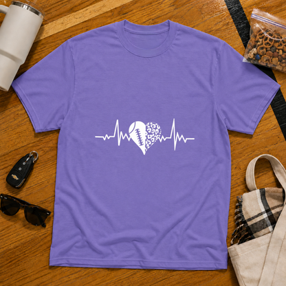 Football Heartbeat Tee