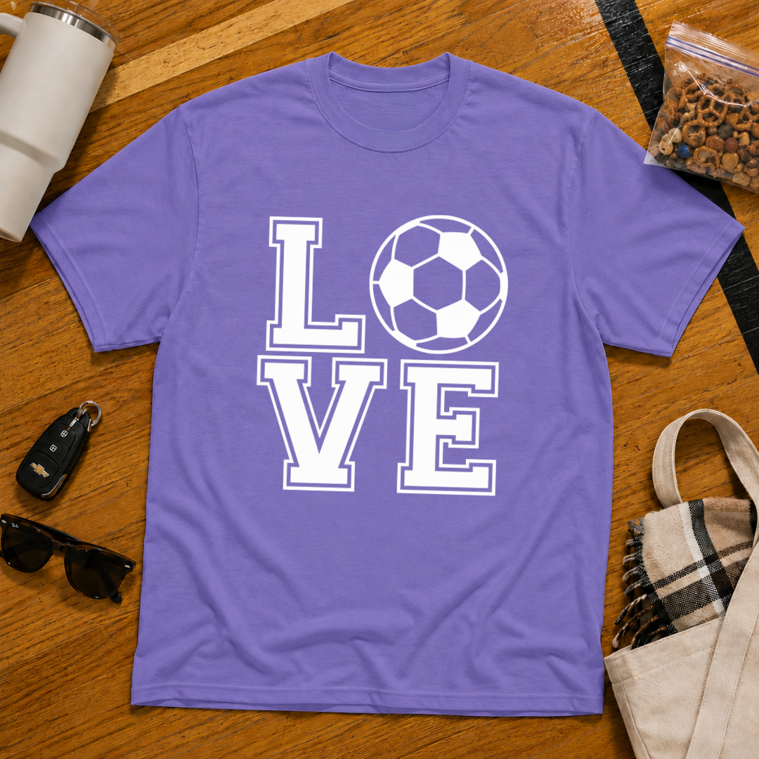 Love Soccer Stack Tee