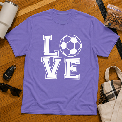 Love Soccer Stack Tee
