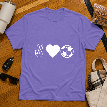 Peace Love Soccer Tee