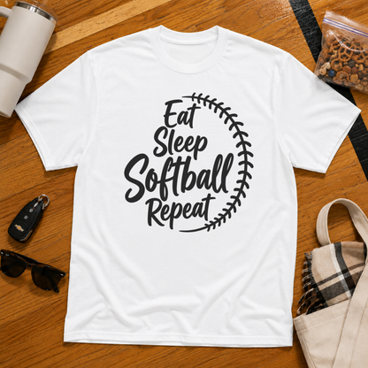 Eat Sleep Softball Repeat