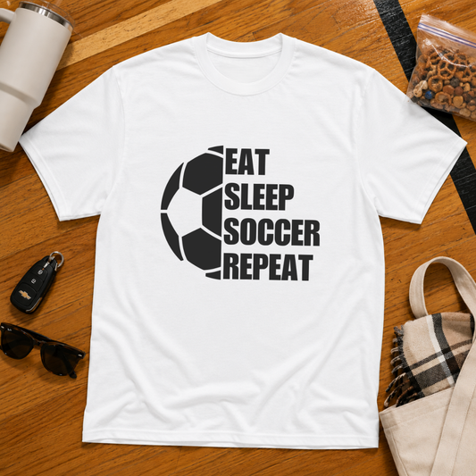 Eat Sleep Soccer Repeat Tee