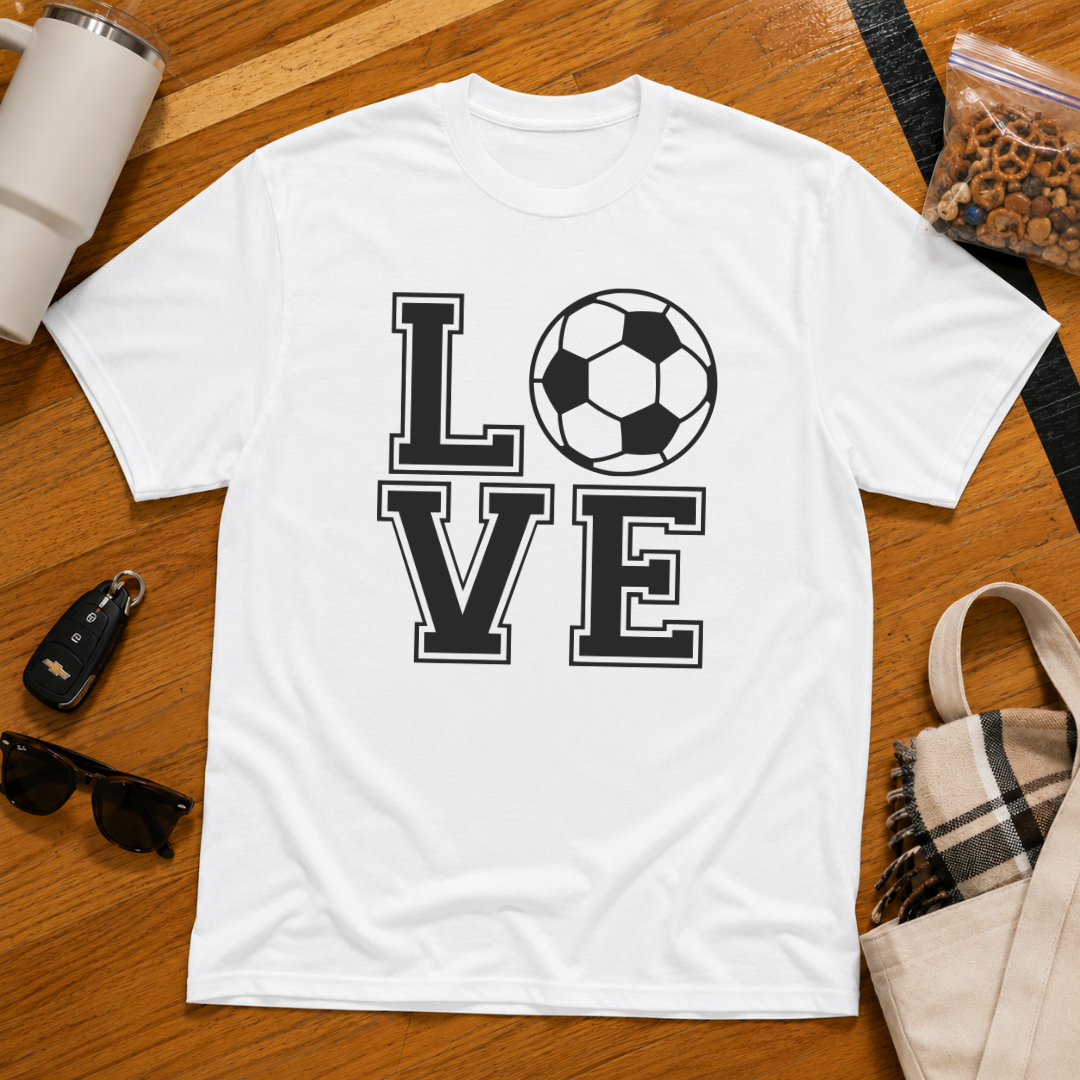Love Soccer Stack Tee